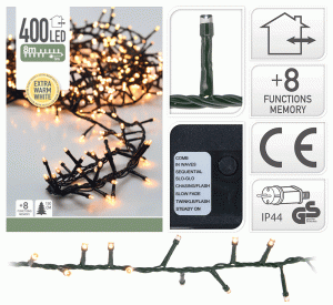 Kerstboomverlichting 400-led-cluster-compact